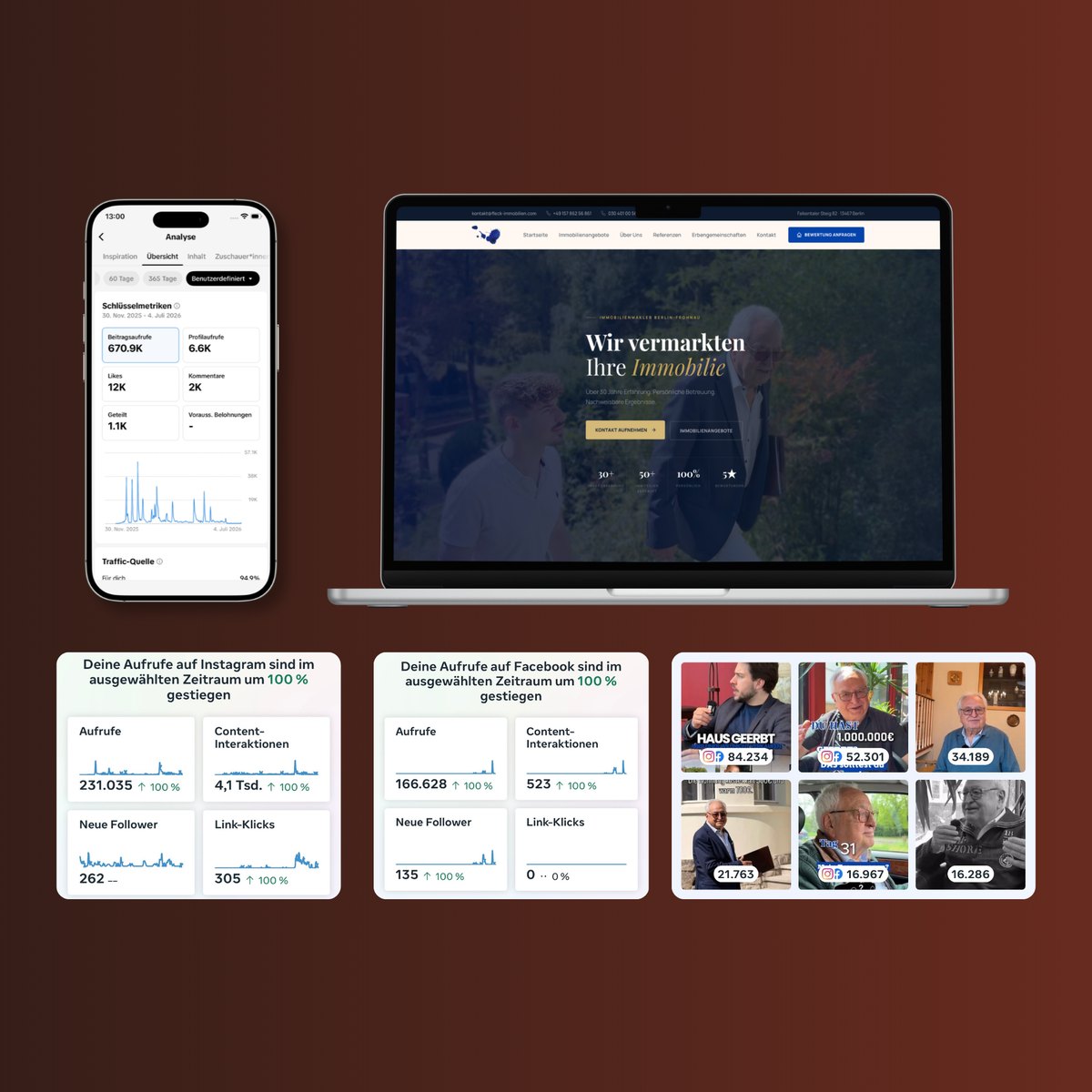 Fleck Immobilien Website und Objekte online